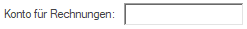 3. Eingabefeld Konto für Rechnungen