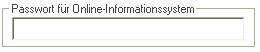 9. Passwort für Online-Informationssystem