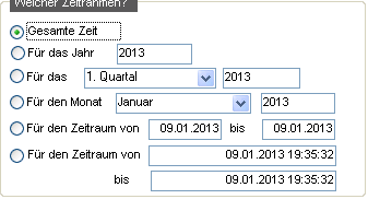 1. Filter Zeitraum