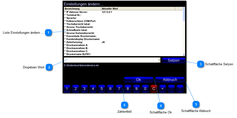 Fenster Terminalkonfiguration